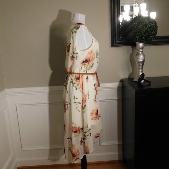 Cream Floral Dress - Size XL - Brand New - Picture 2 of 9